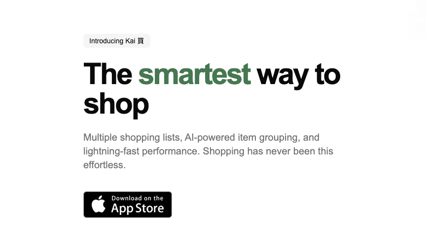 Kai - Smart Shopping List